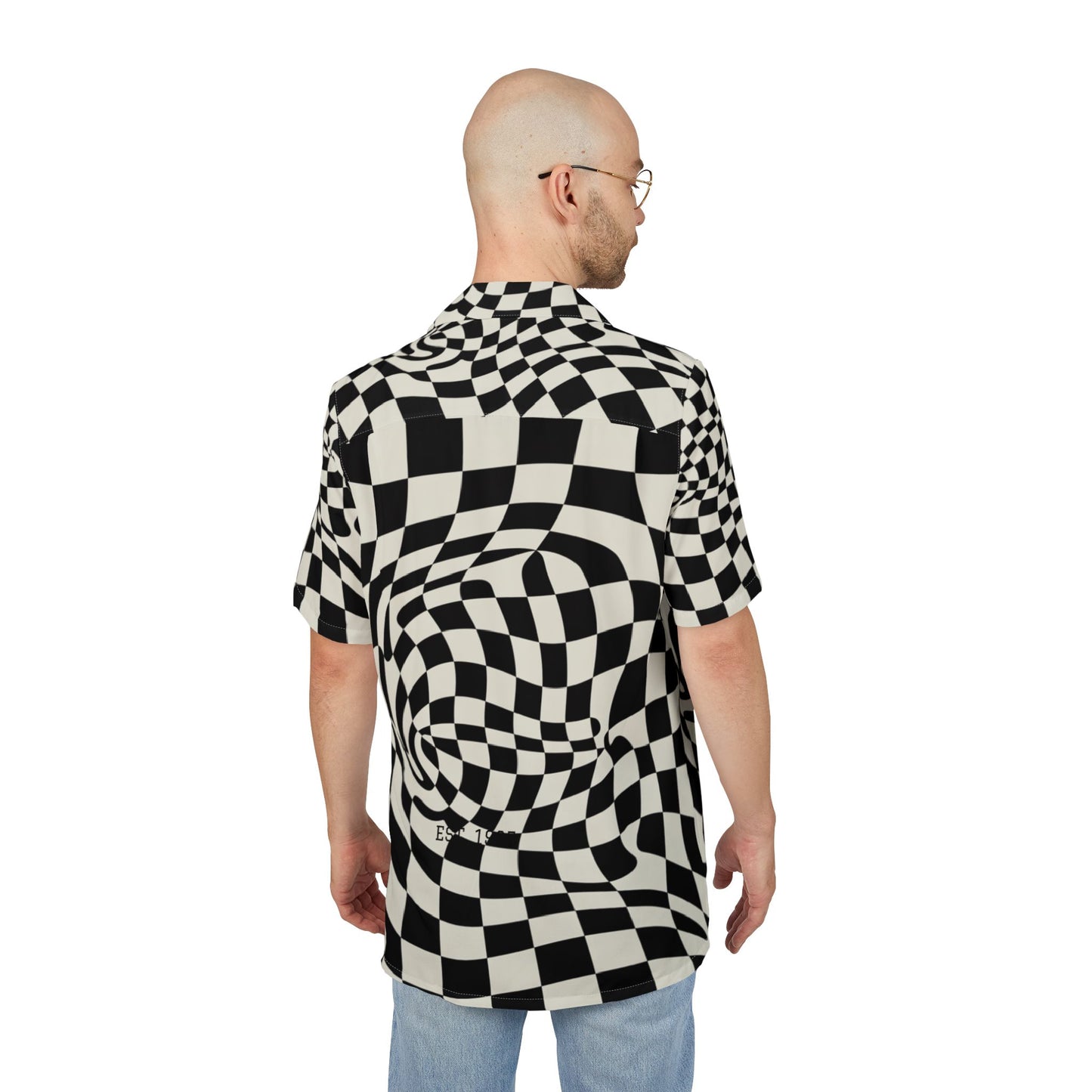 Trippy Checkered Button Down