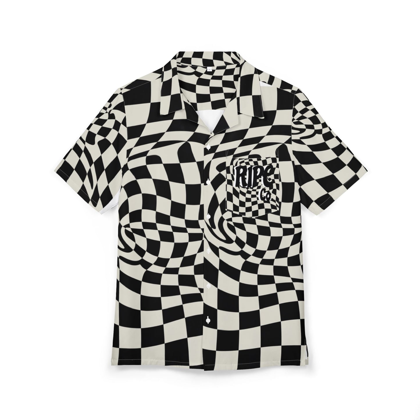 Trippy Checkered Button Down