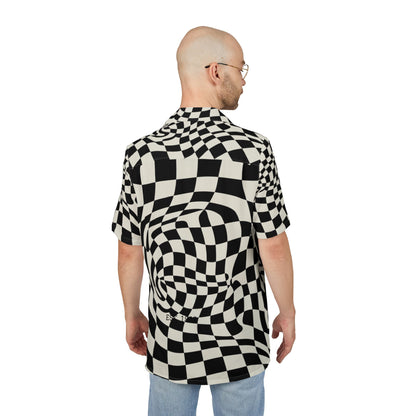 Trippy Checkered Button Down