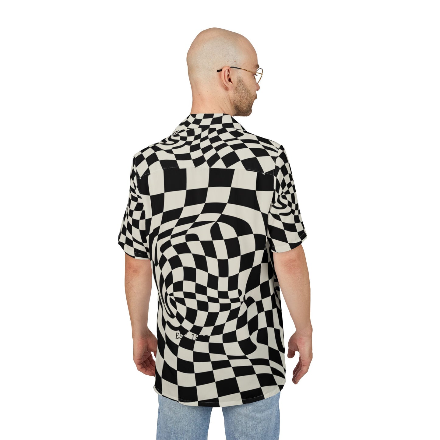 Trippy Checkered Button Down