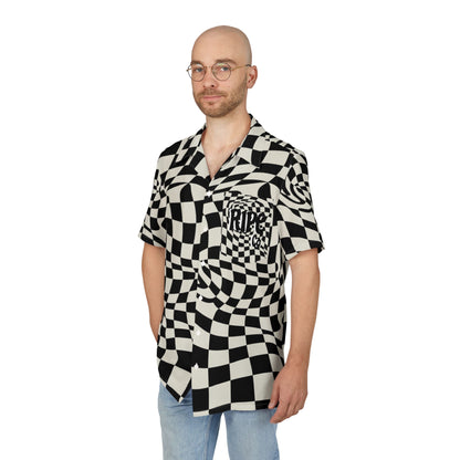 Trippy Checkered Button Down