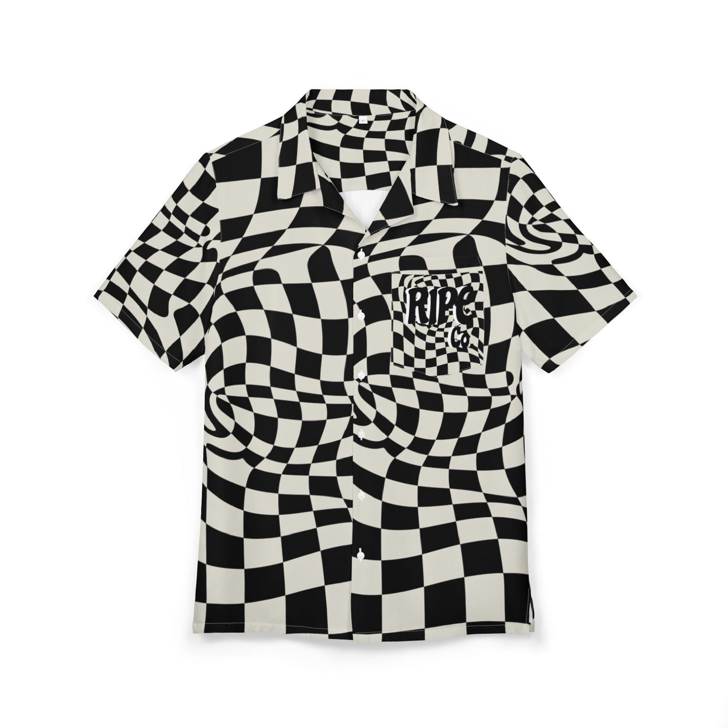 Trippy Checkered Button Down
