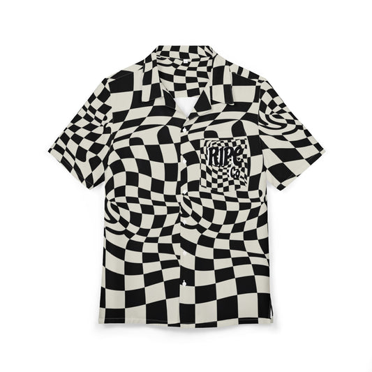 Trippy Checkered Button Down
