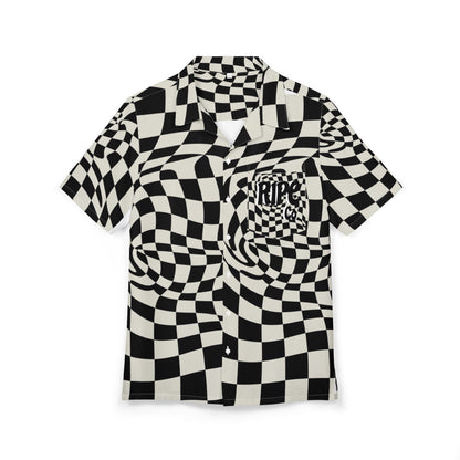 Trippy Checkered Button Down