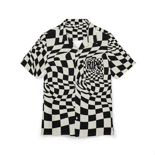 Trippy Checkered Button Down